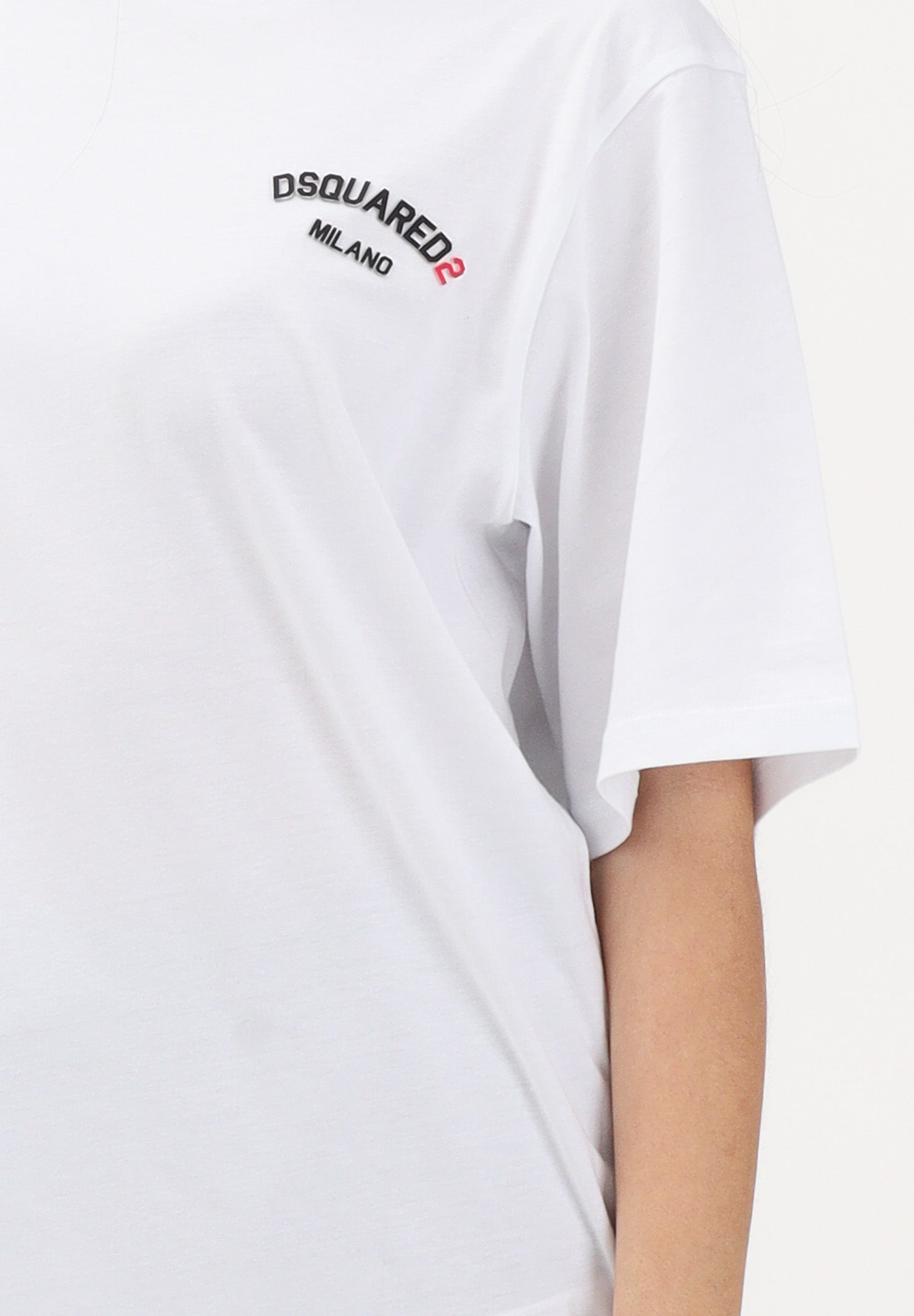 DSQUARED2 T-shirt a manica corta bianca per donna, ragazzi e bambini con logo DQ3169D0AAP DQ100 DSQUARED2 