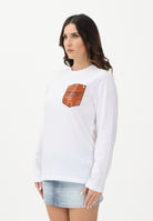 DSQUARED2 T-shirt a manica lunga bianca per donna, ragazzi e bambini con applicazione DQ3174D004G DQ100 DSQUARED2 
