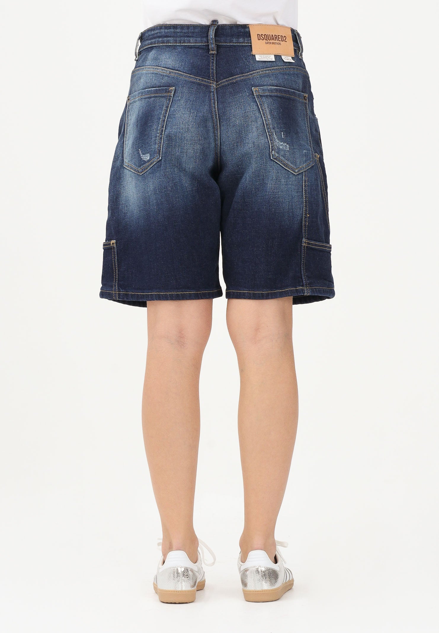 DSQUARED2 Shorts di jeans in denim blu scuro per donna, ragazzi e bambini DQ3212D0AFS DQ01 DSQUARED2 