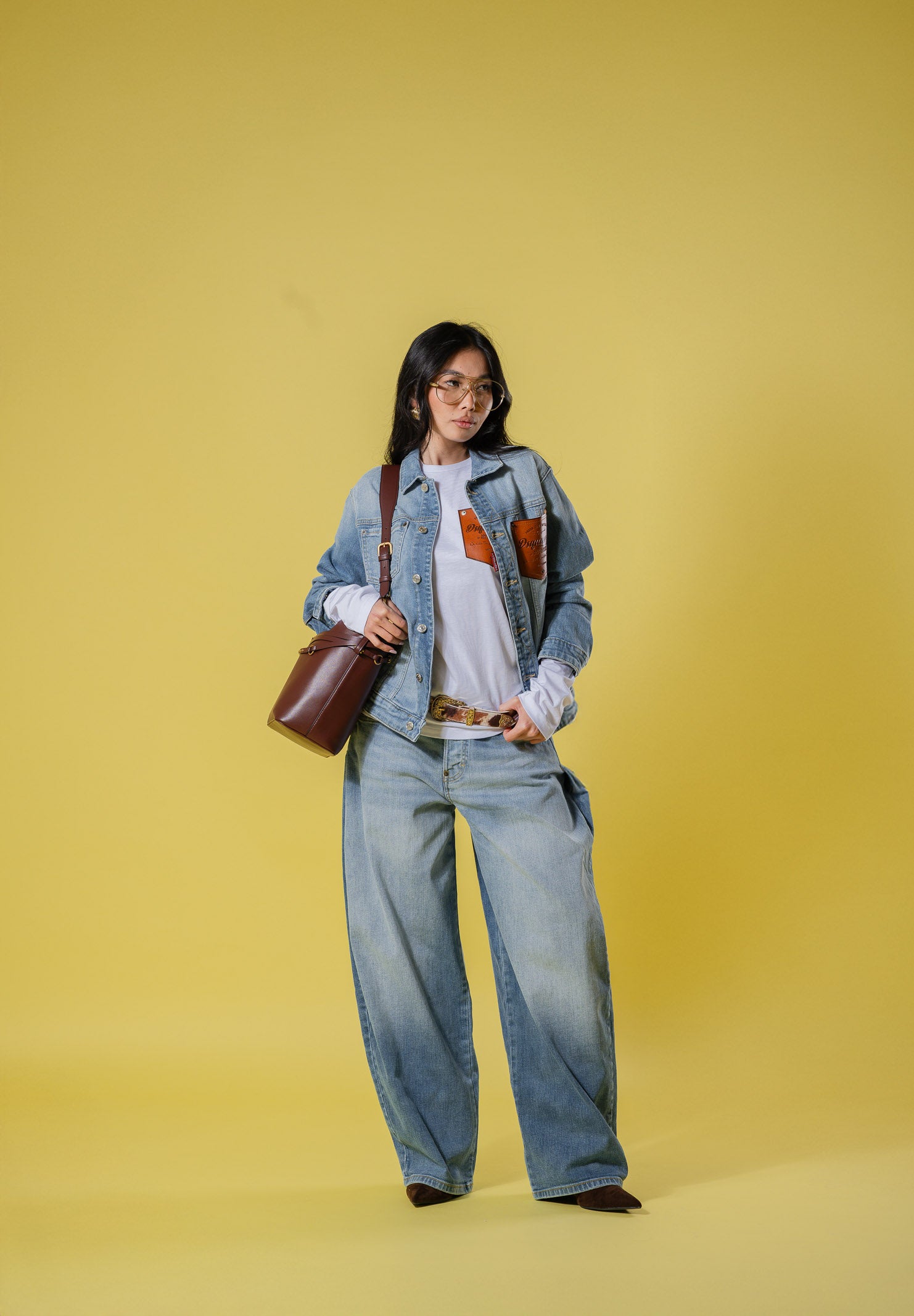 DSQUARED2 Giubbotto di jeans in denim chiaro per donna, ragazzi e bambini con logo DQ3240D0AF3 DQ01 DSQUARED2 
