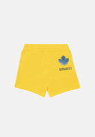 DSQUARED2 Shorts giallo da neonato con stampa sul retro DQ3280D0AGW DQ220 DSQUARED2 