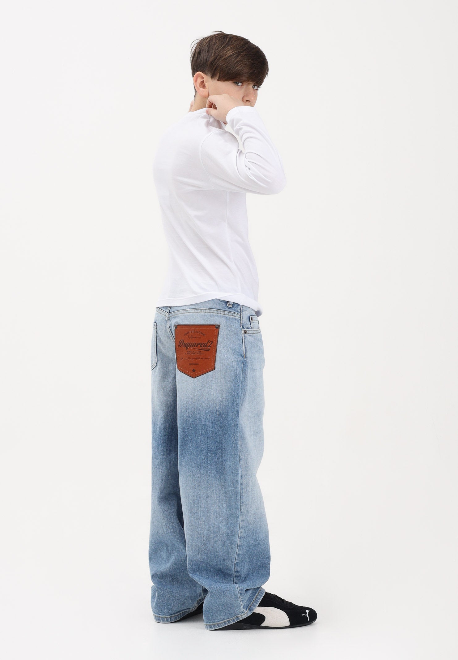 DSQUARED2 Jeans Amelia in denim chiaro per donna, ragazzi e bambini DQ3282D0AF3 DQ01 DSQUARED2 