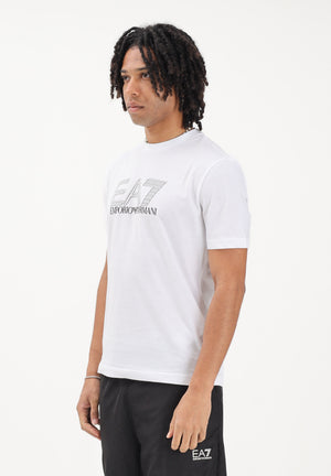 EA7 T-shirt a manica corta bianca da uomo con logo 7M001307AF10375 U0002 EA7 