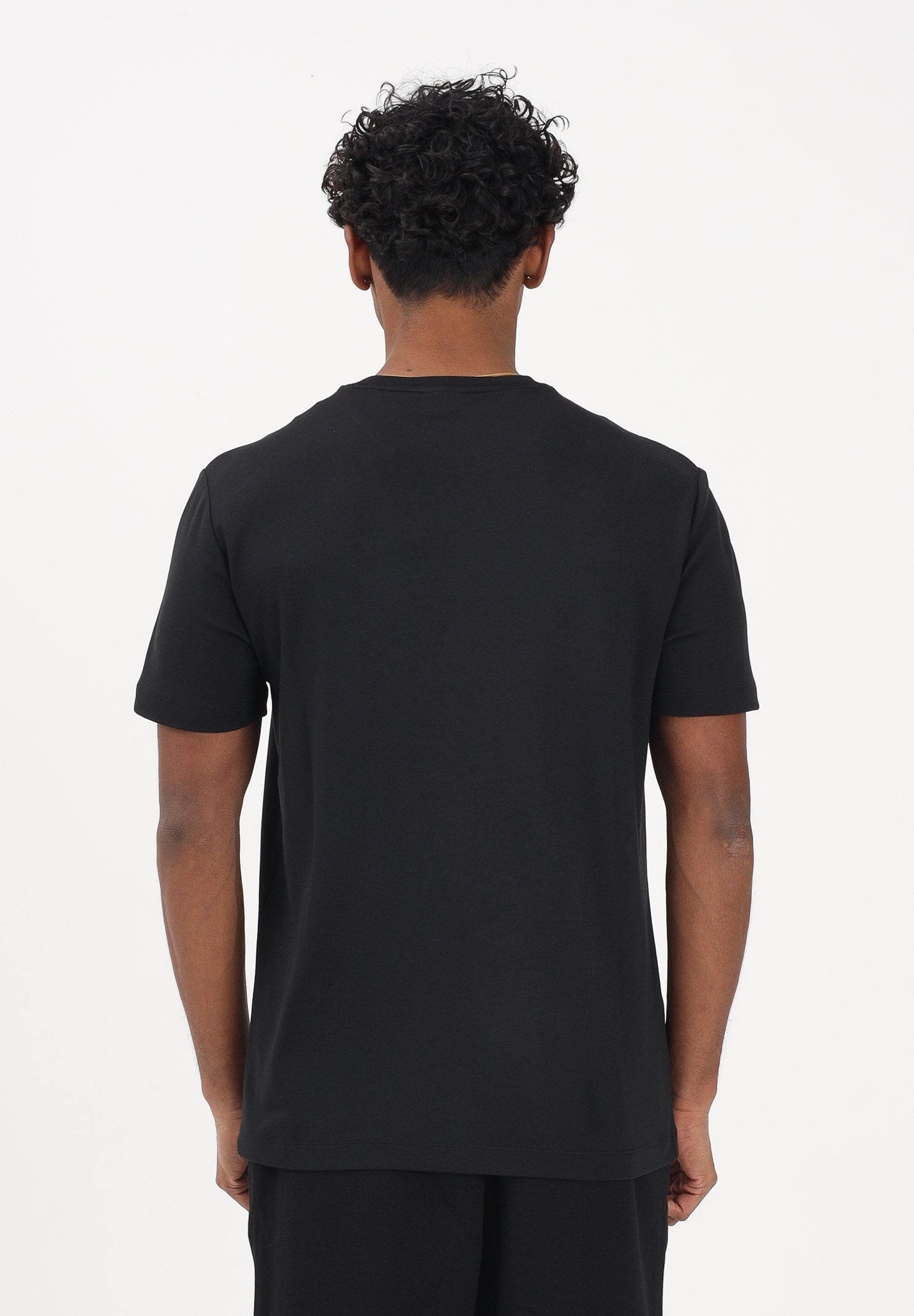 EA7 T-shirt a manica corta nera da uomo con applicazione logo 7M001331AF13739 UC001 EA7 