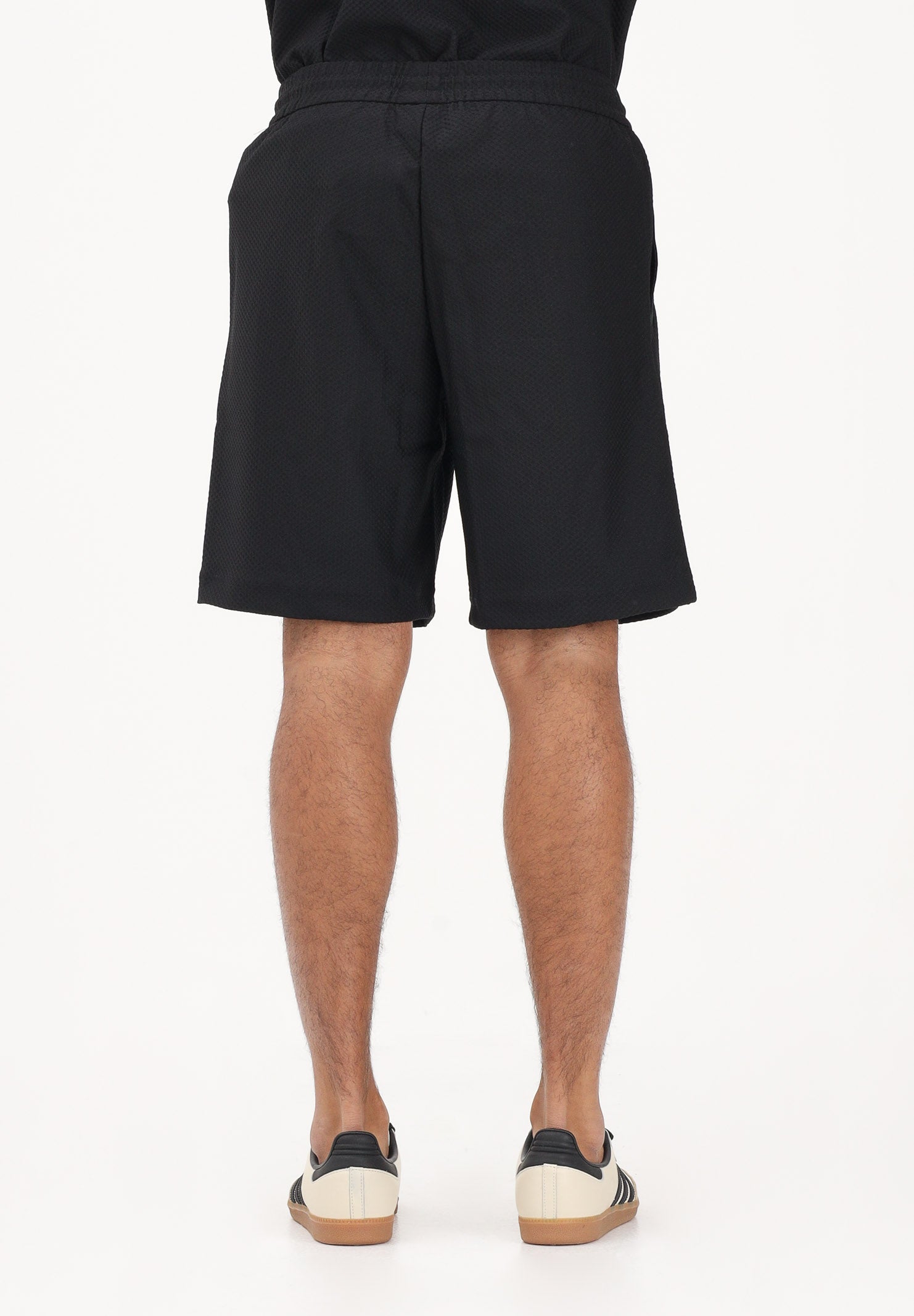 EA7 Shorts sportivo nero da uomo con logo 7M001340AF21099 UC001 EA7 