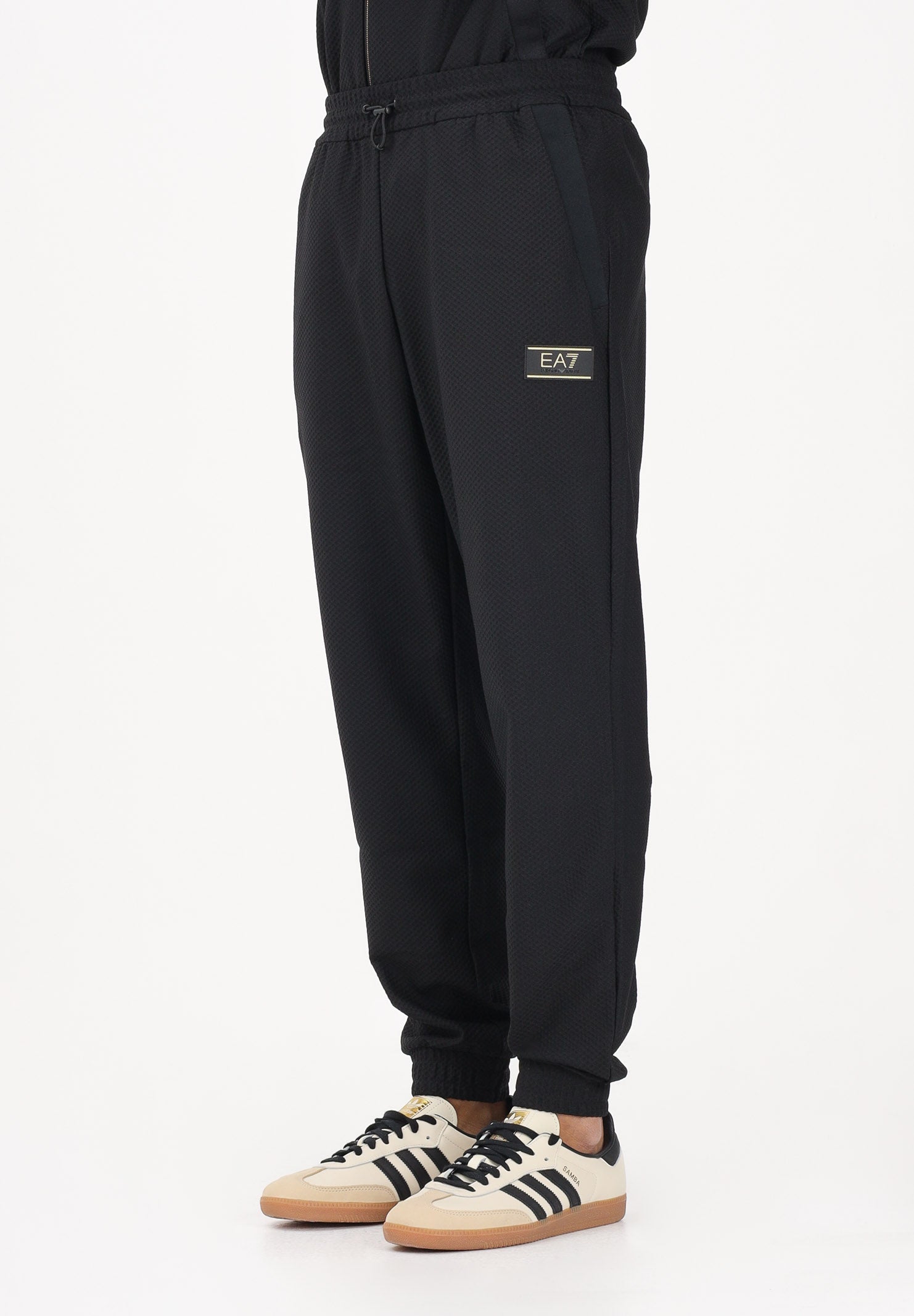 EA7 Pantalone sportivo nero da uomo con logo 7M001341AF21099 UC001 EA7 
