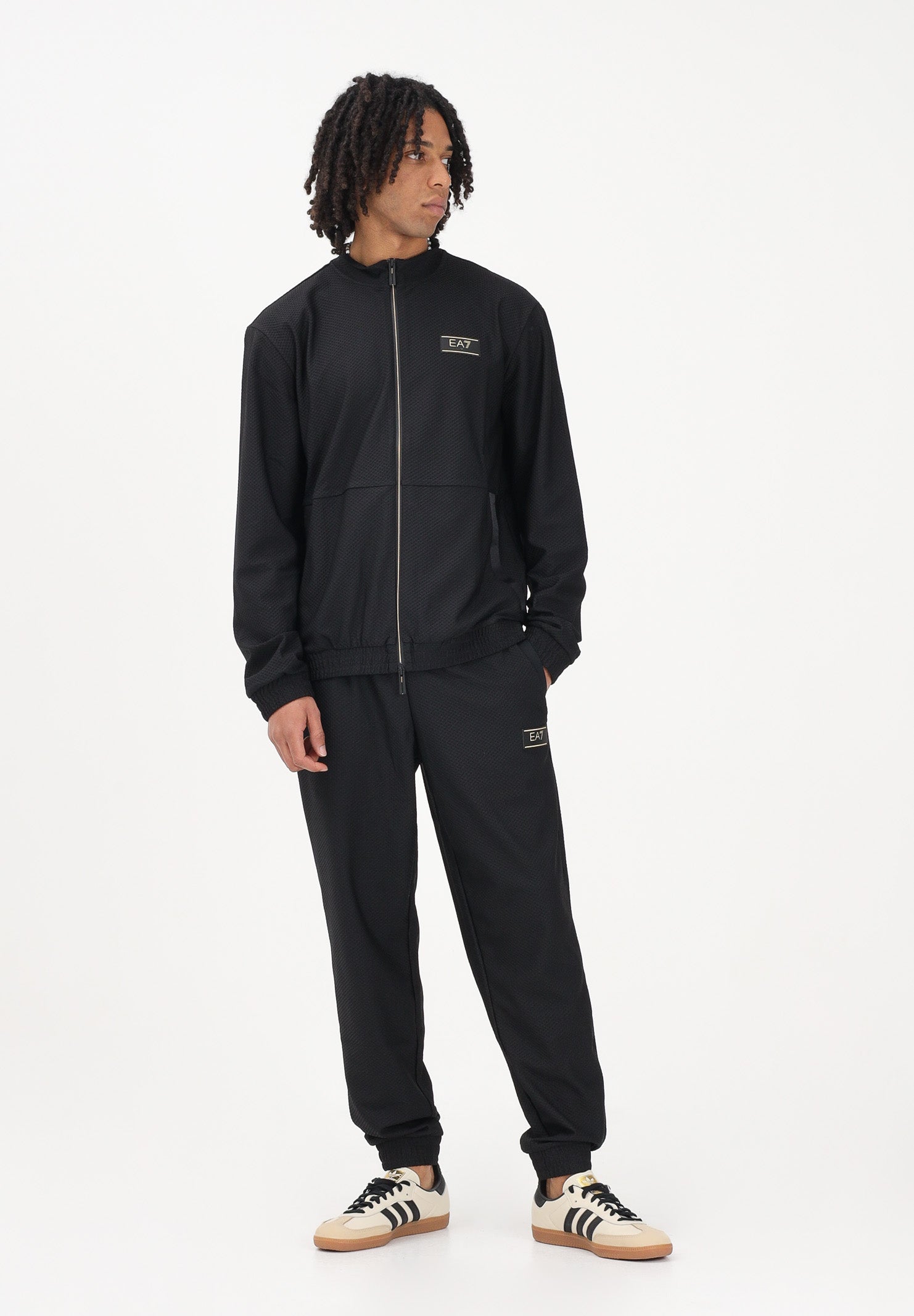 EA7 Pantalone sportivo nero da uomo con logo 7M001341AF21099 UC001 EA7 