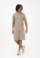 EA7 Shorts sportivo beige da uomo con stampa all-over del logo 7M001393AF12660 F1030 EA7 