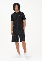 EA7 Shorts sportivo nero da uomo con stampa all-over del logo 7M001393AF12660 FC039 EA7 