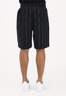 EA7 Shorts sportivo nero da uomo con stampa all-over del logo 7M001393AF12660 FC039 EA7 