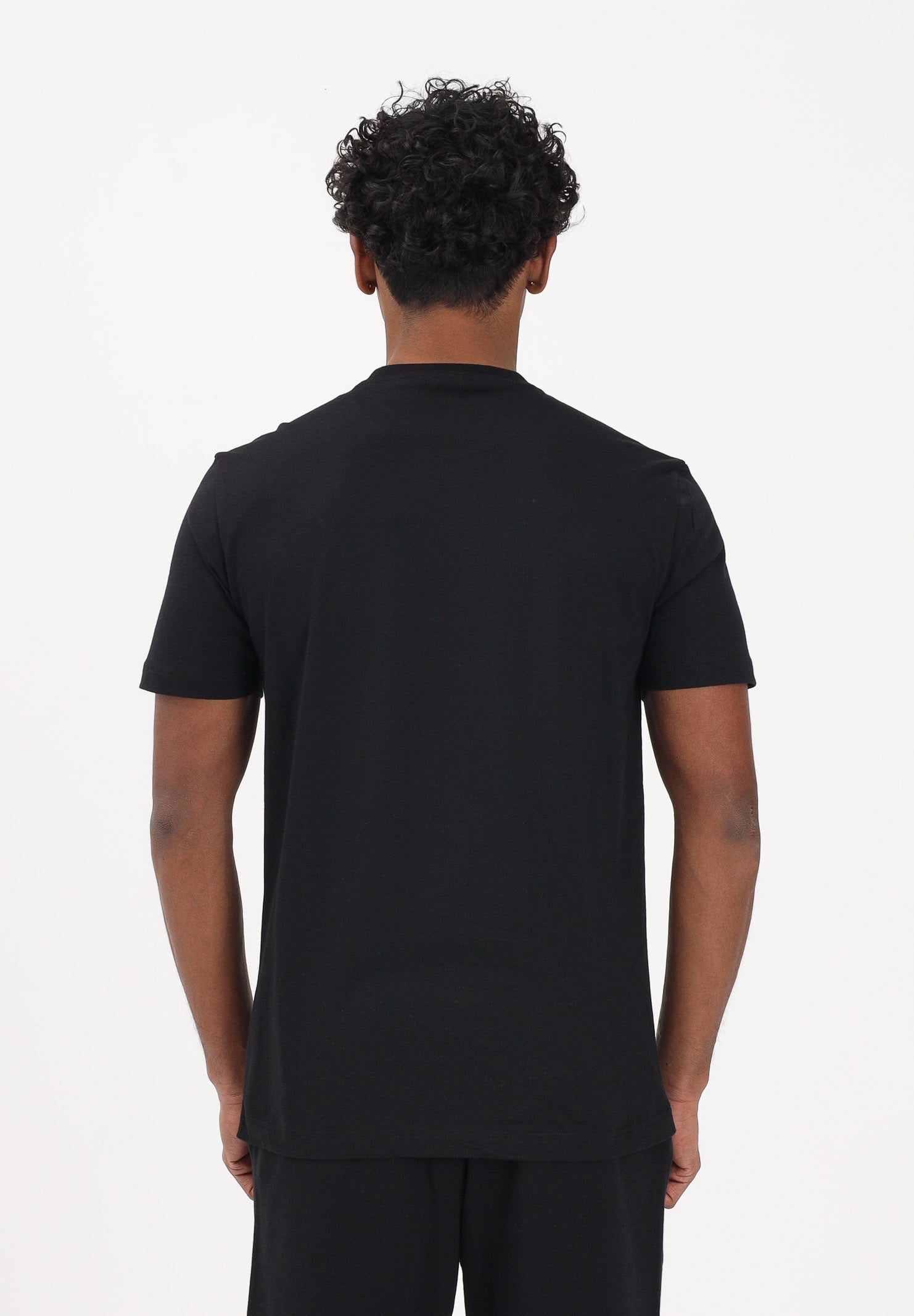 EA7 T-shirt a manica corta nera da uomo con stampa logo 7M001412AF22264 MC005 EA7 
