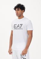 EA7 T-shirt a manica corta bianca da uomo con stampa logo 7M001412AF22264 U0002 EA7 