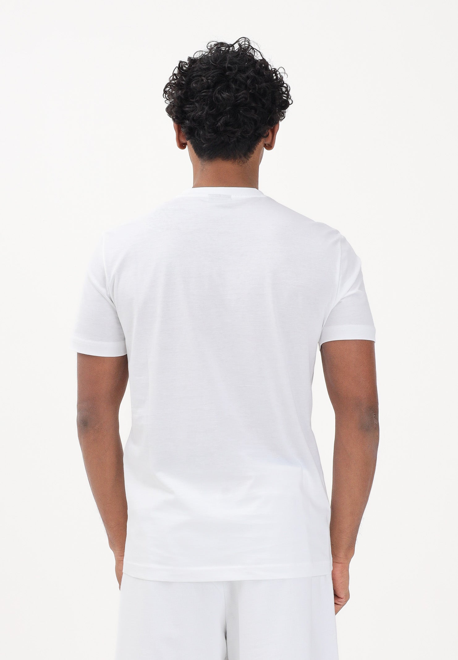 EA7 T-shirt a manica corta bianca da uomo con stampa logo 7M001412AF22264 U0002 EA7 