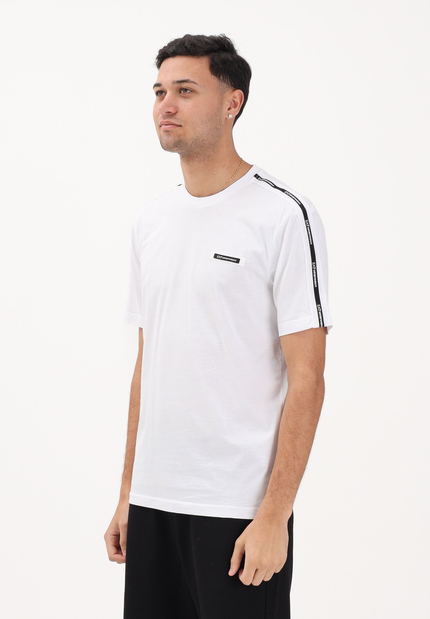 EA7 T-shirt a manica corta bianca da uomo con logo 7M001476AF10375 U0002 EA7 