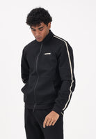 EA7 Felpa con zip nera da uomo caratterizzata da bande logate a contrasto 7M001479AF12660 UC001 EA7 