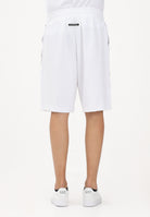 EA7 Shorts sportivo bianco da uomo con bande logate laterali 7M001481AF12660 U0002 EA7 