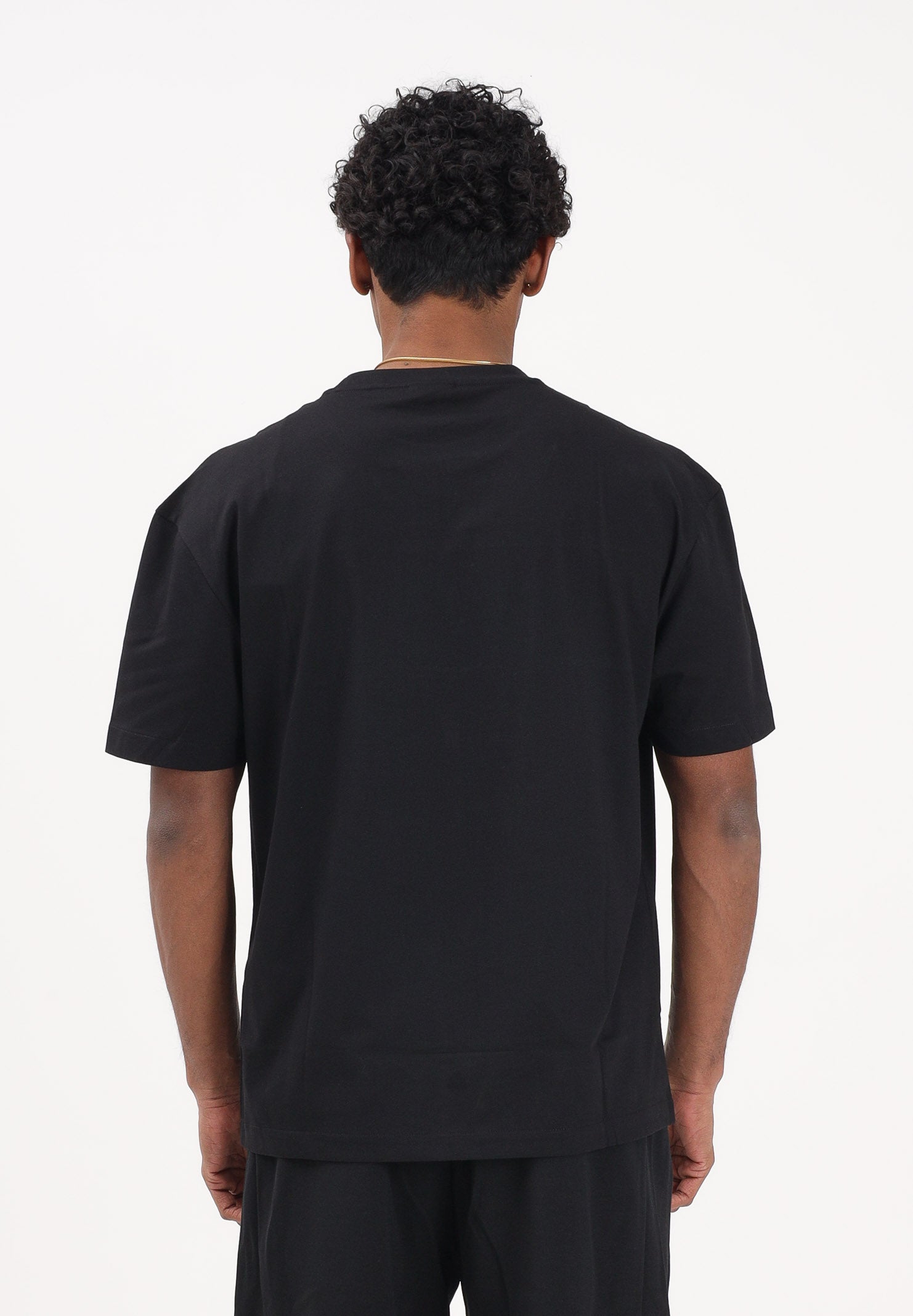 EA7 T-shirt a manica corta nera da uomo con stampa logo 7M001494AF16548 UC001 EA7 