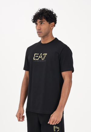 EA7 T-shirt a manica corta nera da uomo con stampa logo 7M001562AF17789 UC001 EA7 