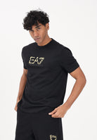 EA7 T-shirt a manica corta nera da uomo con stampa logo 7M001562AF17789 UC001 EA7 