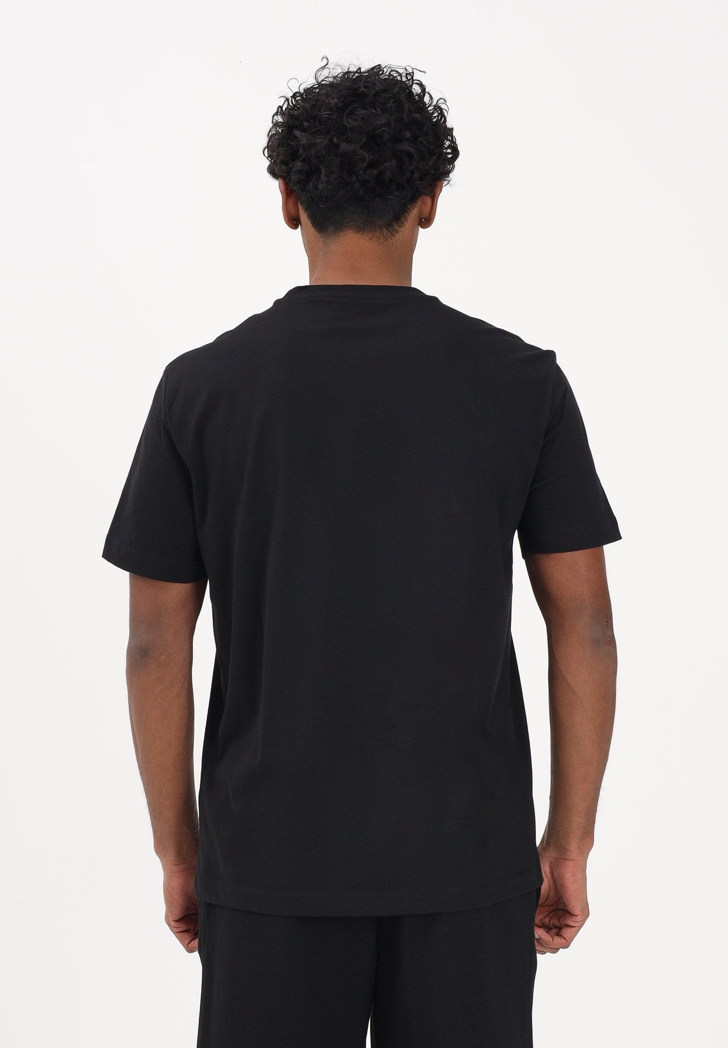 EA7 T-shirt a manica corta nera da uomo con stampa logo 7M001562AF17789 UC001 EA7 