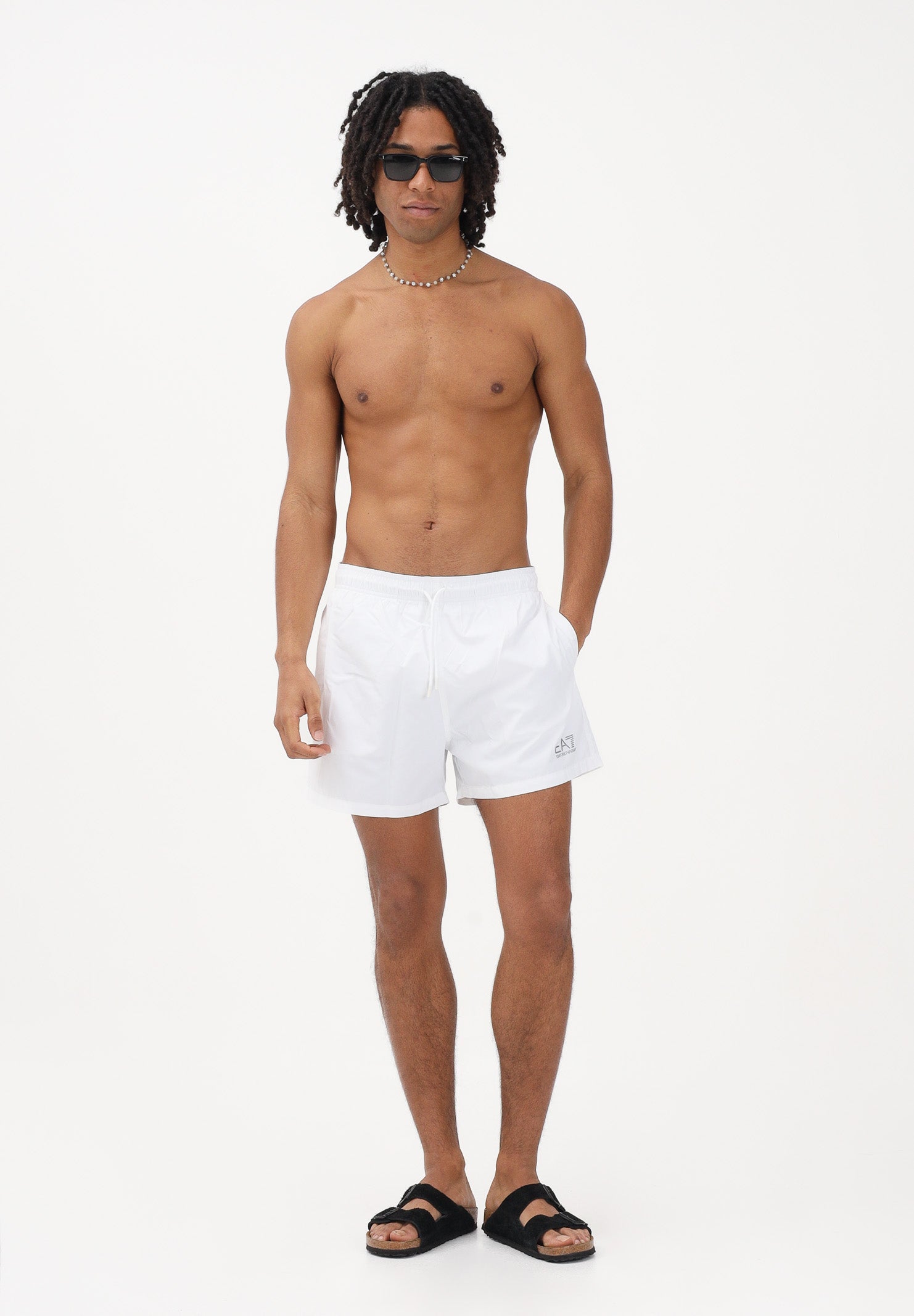 EA7 Shorts mare bianco da uomo con logo 7M001677AF13019 M0076 EA7 
