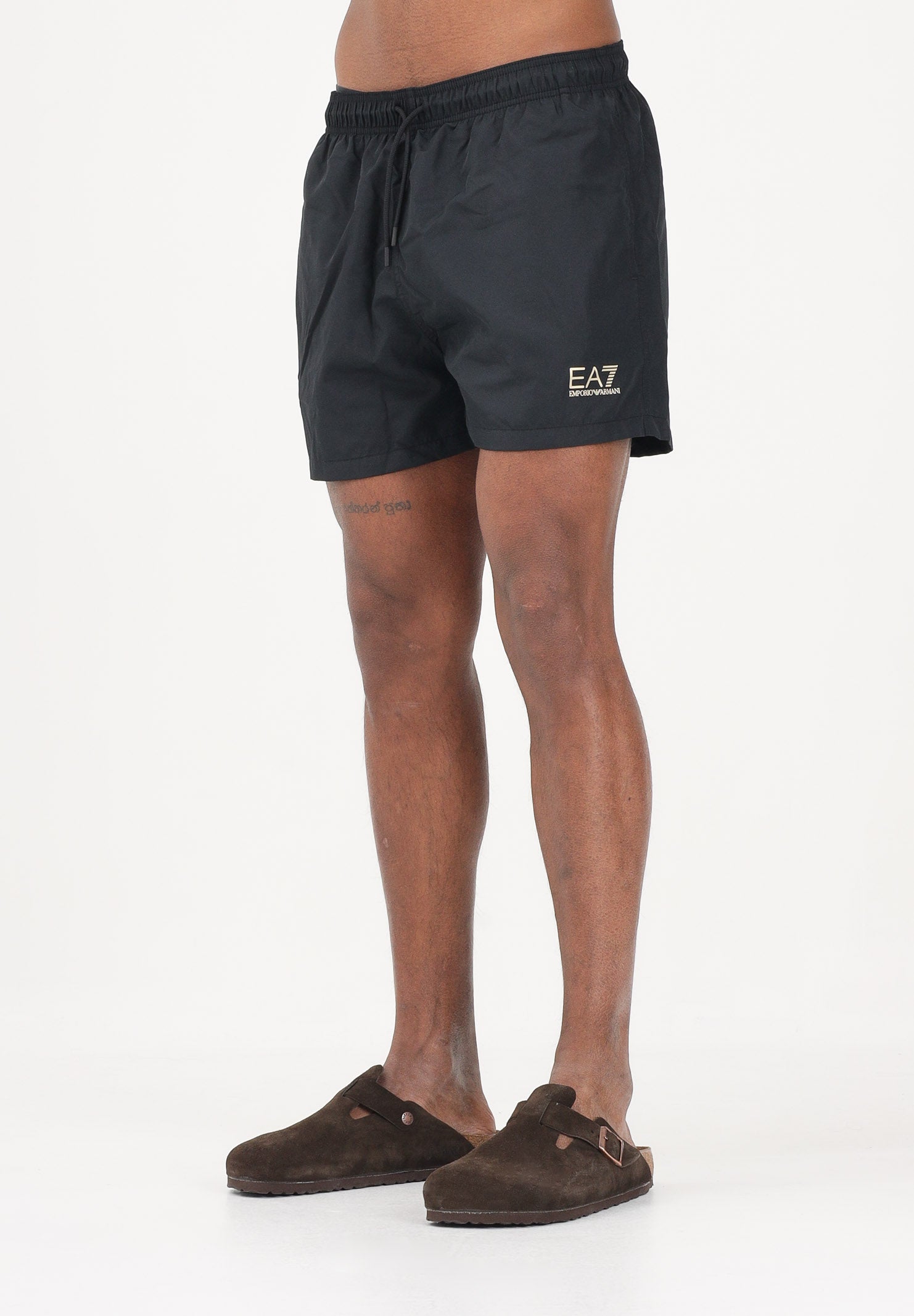 EA7 Shorts mare nero da uomo con logo 7M001677AF13019 MC004 EA7 