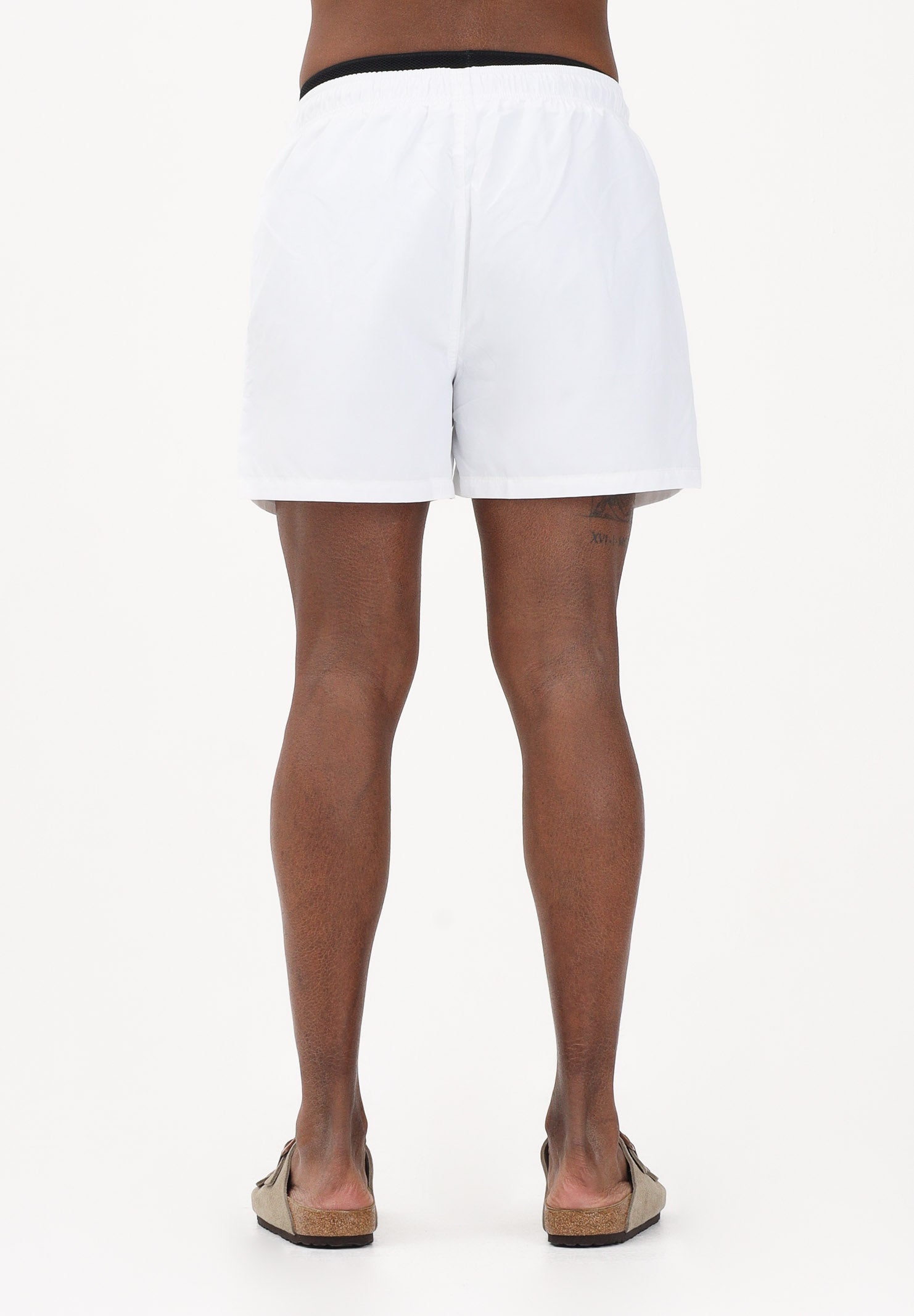 EA7 Shorts mare bianco da uomo con coulisse a contrasto nera 7M001689AF21074 U0002 EA7 