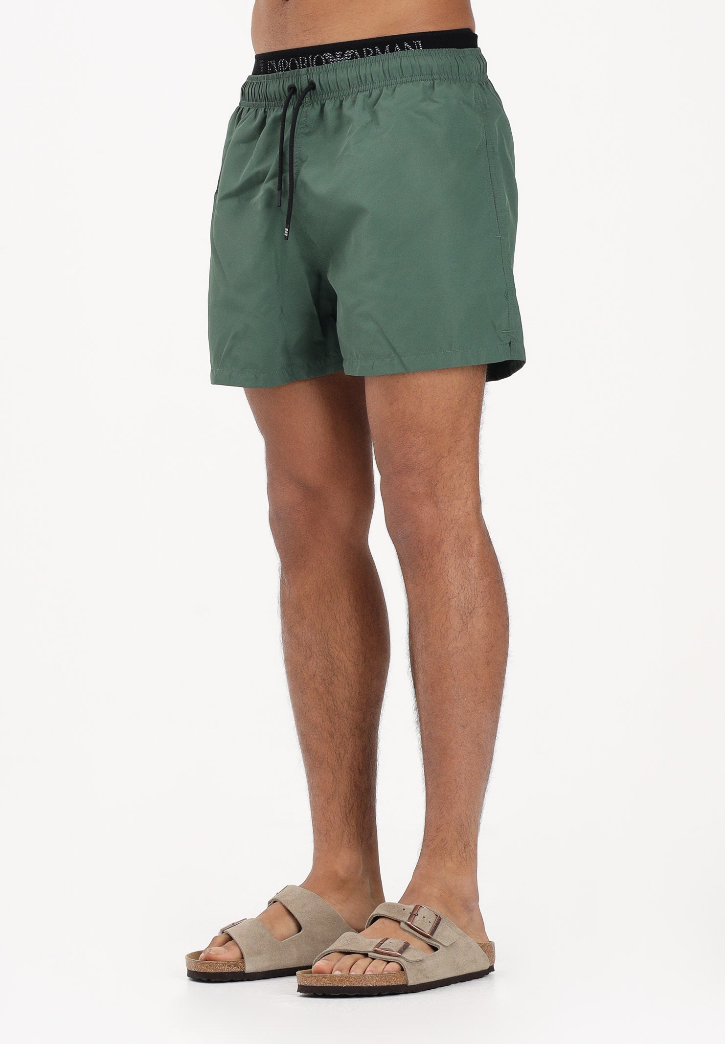 EA7 Shorts mare verde da uomo con coulisse a contrasto nera 7M001689AF21074 U7260 EA7 