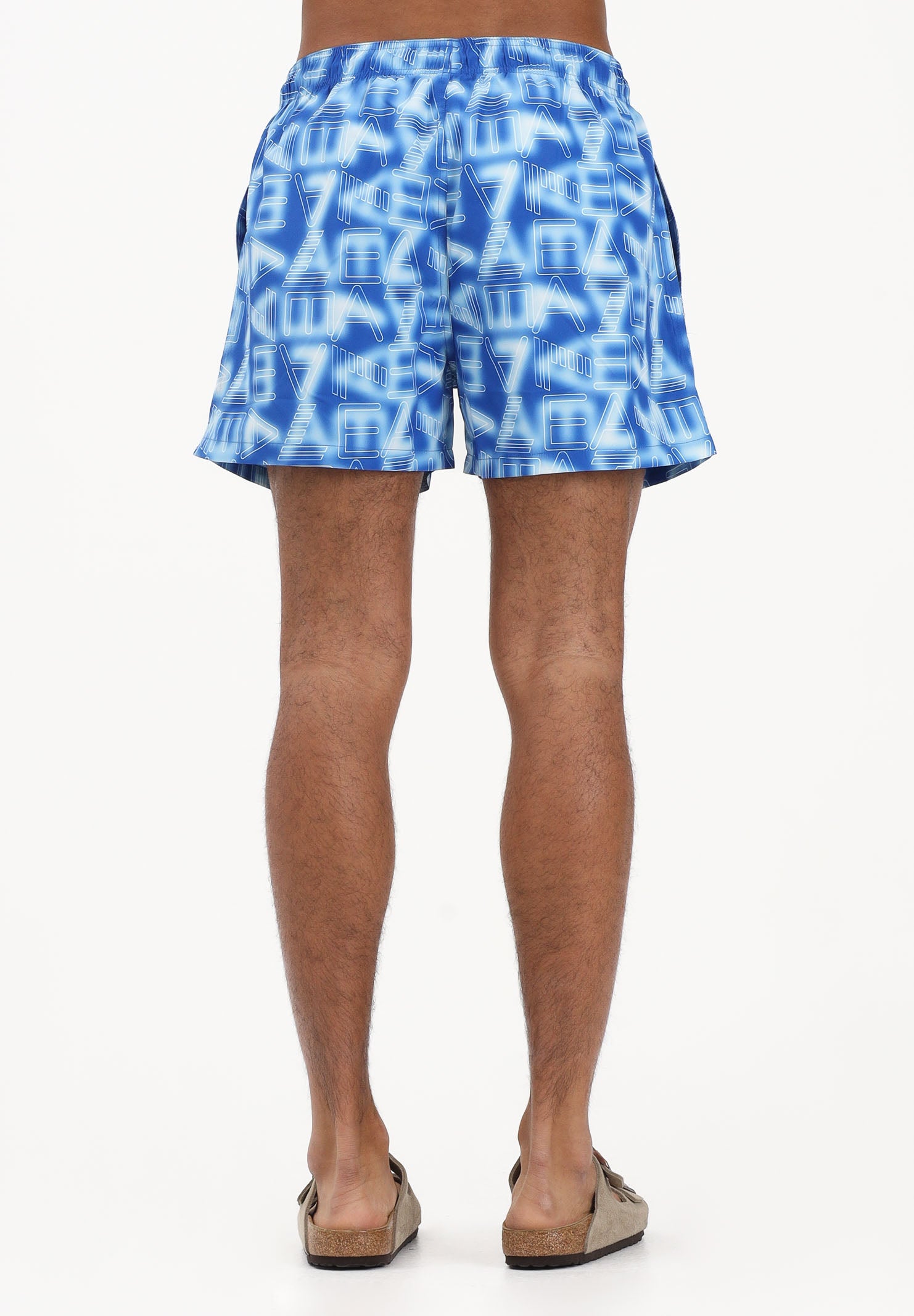 EA7 Shorts mare azzurro da uomo con logo all-over 7M001715AF21250 MB465 EA7 