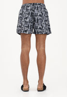 EA7 Shorts mare nero da uomo con logo all-over 7M001715AF21250 MC001 EA7 