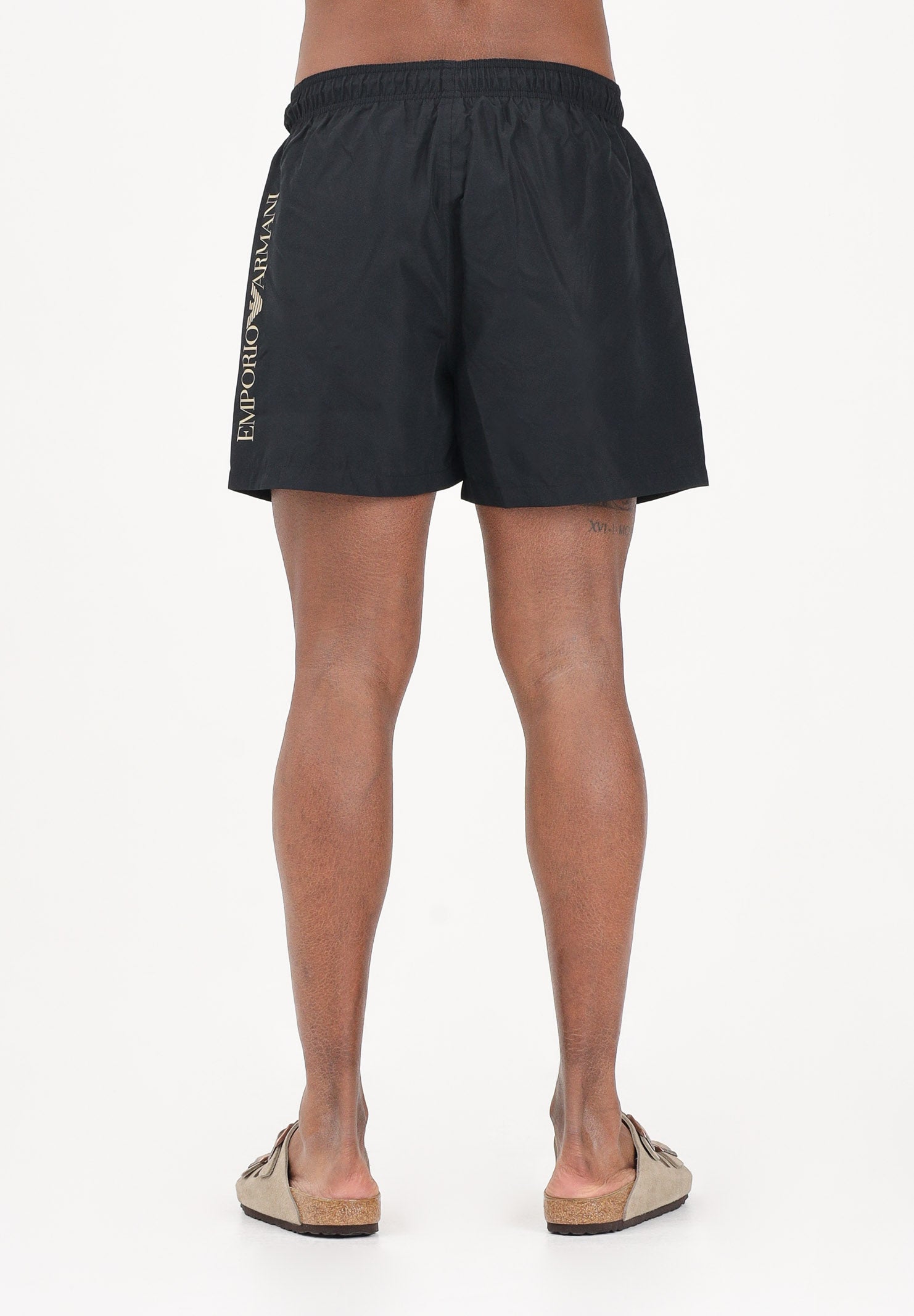 EA7 Shorts mare nero da uomo con maxi logo 7M002001AF14497 MC004 EA7 