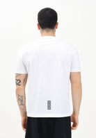 EA7 T-shirt a manica corta bianca da uomo con stampa logo 8NPT25PJVPZ 1100 EA7 