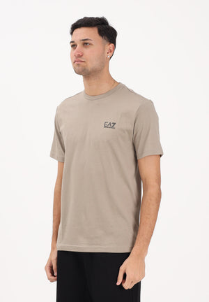 EA7 T-shirt a manica corta beige da uomo con logo 8NPT25PJVPZ U6167 EA7 