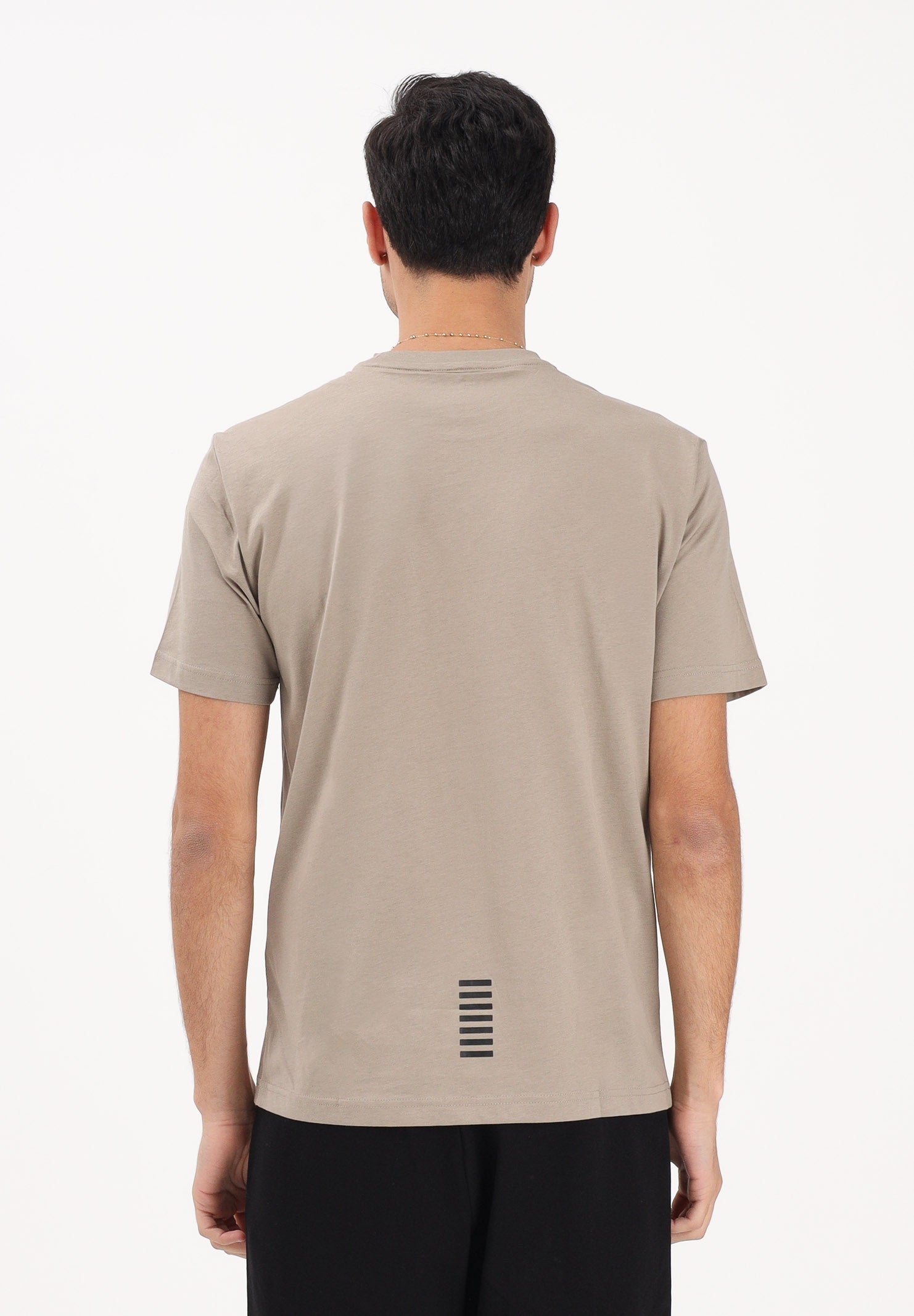 EA7 T-shirt a manica corta beige da uomo con logo 8NPT25PJVPZ U6167 EA7 