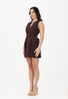 ELISABETTA FRANCHI Abito corto marrone da donna con placche AB85661E2 644 ELISABETTA FRANCHI 