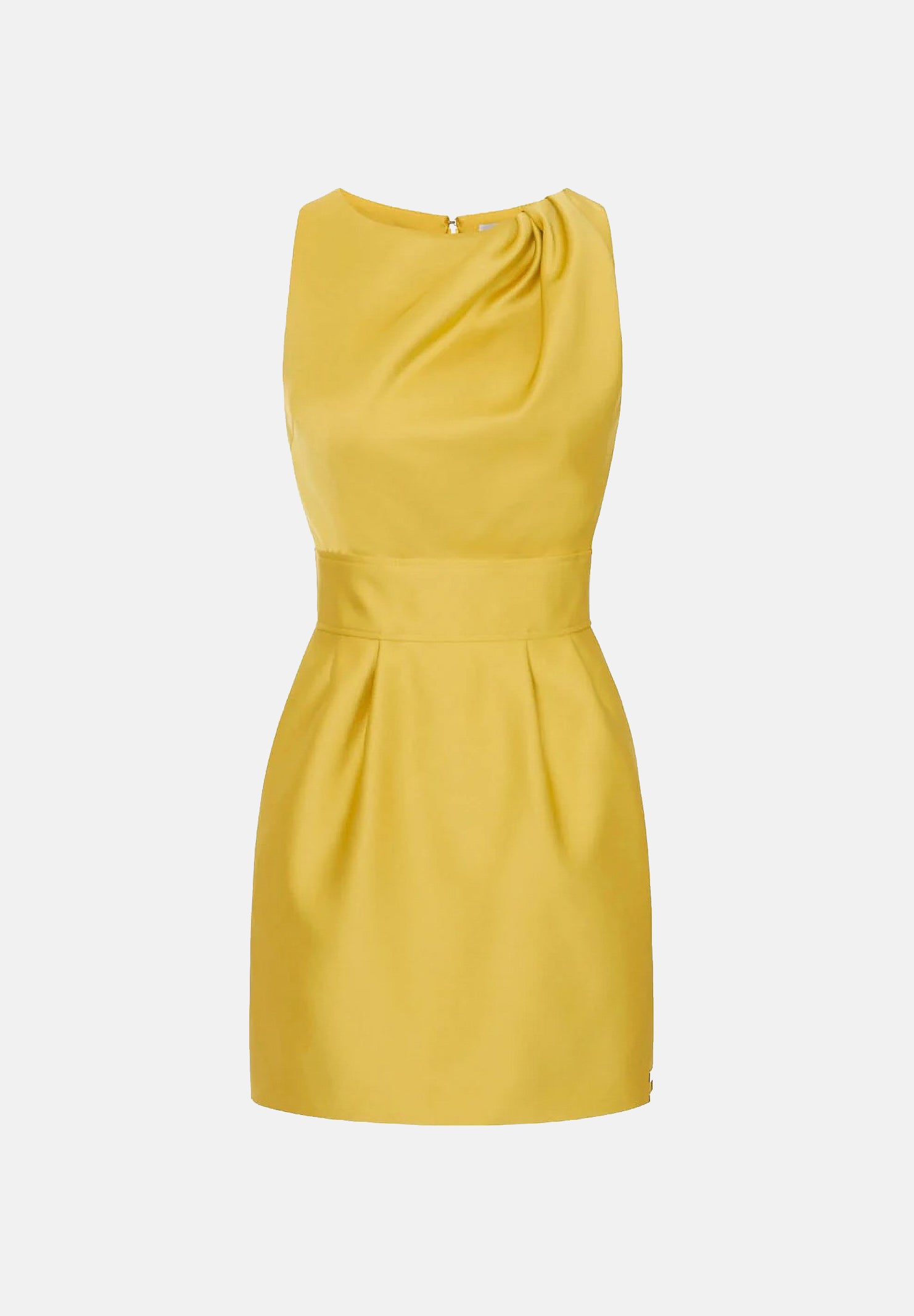ELISABETTA FRANCHI abito corto elegante in duchesse giallo Sun donna. AB87561E2 EV4 ELISABETTA FRANCHI 