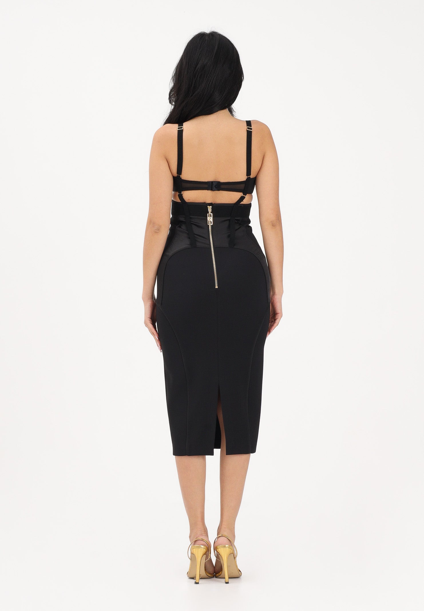 ELISABETTA FRANCHI Abito midi a tubino nero da donna AB88162E2 110 ELISABETTA FRANCHI 