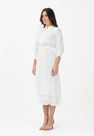 ELISABETTA FRANCHI Abito midi avorio da donna AB92361E2 360 ELISABETTA FRANCHI 