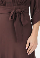 ELISABETTA FRANCHI Abito midi cacao da donna AB92361E2 644 ELISABETTA FRANCHI 
