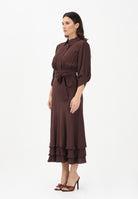 ELISABETTA FRANCHI Abito midi cacao da donna AB92361E2 644 ELISABETTA FRANCHI 