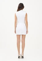 ELISABETTA FRANCHI Abito corto bianco da donna in gabardina di cotone AB92861E2 360 ELISABETTA FRANCHI 