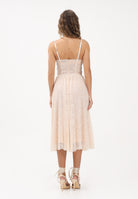 ELISABETTA FRANCHI Abito midi burro da donna realizzato in delicato pizzo AB97162E2 EG9 ELISABETTA FRANCHI 