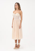ELISABETTA FRANCHI Abito midi burro da donna realizzato in delicato pizzo AB97162E2 EG9 ELISABETTA FRANCHI 