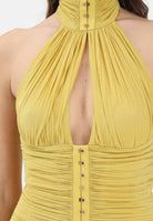 ELISABETTA FRANCHI Abito lungo giallo da donna in jersey lamé ABR1861E2 EV4 ELISABETTA FRANCHI 