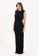 ELISABETTA FRANCHI Abito lungo nero da donna con spacco laterale ABR2461E2 110 ELISABETTA FRANCHI 