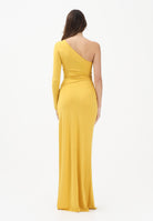 ELISABETTA FRANCHI Abito lungo giallo da donna con dettaglio gioiello ABR2561E2 EV4 ELISABETTA FRANCHI 