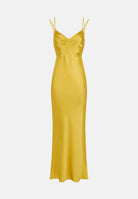 ELISABETTA FRANCHI Abito lungo Red Carpet in raso giallo donna ABR3362E2 EV4 ELISABETTA FRANCHI 