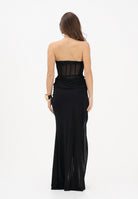 ELISABETTA FRANCHI Abito lungo nero da donna con coppe in metallo ABR3562E2 110 ELISABETTA FRANCHI 