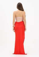 ELISABETTA FRANCHI Abito lungo rosso da donna con coppe in metallo ABR3562E2 FG2 ELISABETTA FRANCHI 