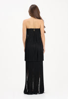 ELISABETTA FRANCHI Abito lungo nero da donna con frange ABR3762E2 110 ELISABETTA FRANCHI 